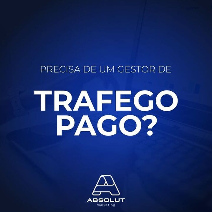 Gestor de Tráfego Pago: Lição Avançada 1 trafego pago num design azul